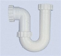 Plumbing,waste trap,tubular,polypropylene,white,P,