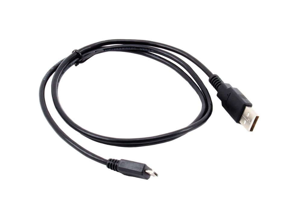 USB 2.0 Type-A to Micro-B Cable Assembly, Shielded, 28AWG