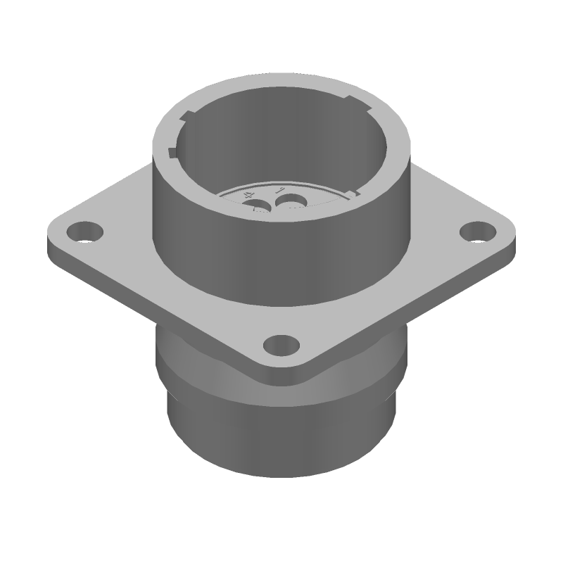 14 Pos Crimp Receptacle, 17 Shell, Thermoplastic, Black