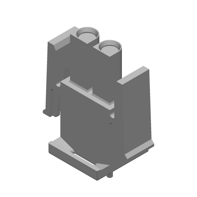 2 Pos Crimp Wire Housing, 19A, 600V, 6.35mm Pitch, Male