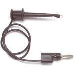 Mini Hook Plug to Clip Patch Cord, 5A, 6.03kV DC, 300V AC, Gold