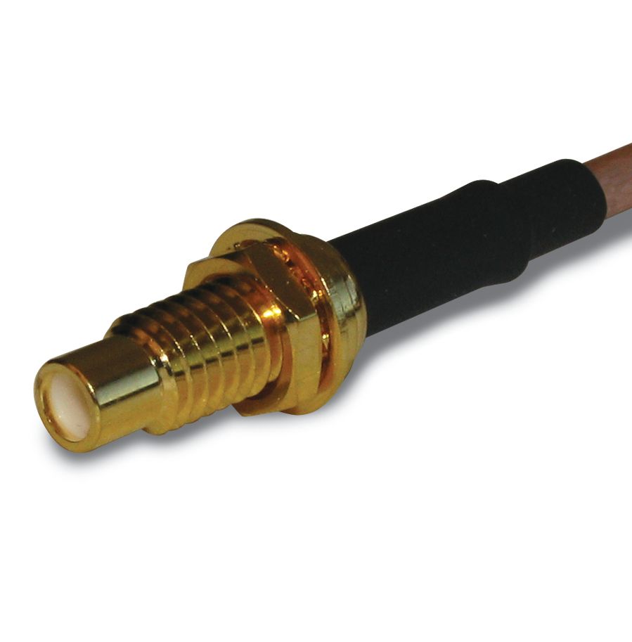 RF SMC Connector, Male, Panel Mount, Crimp, 10GHz, 50R