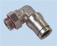 Legris Pneumatic Elbow Threaded-to-Tube Adapter, G 1/8 Male, Push In 4 mm