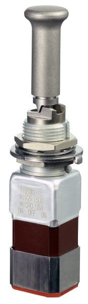 Switch Toggle ON OFF ON DPDT Locking Lever IWTS 5A 125VAC 30VDC Panel Mount with Threads