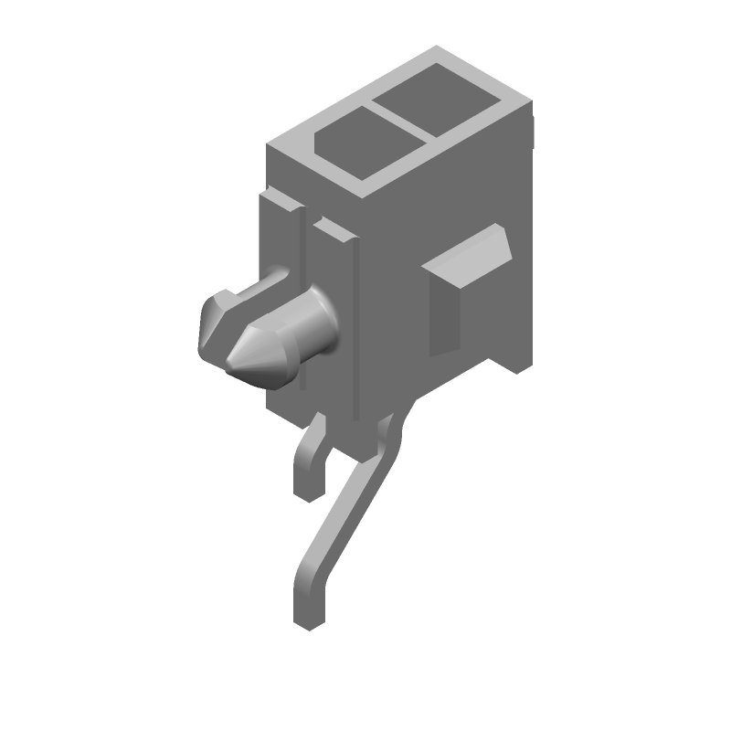 2 Pos Power Connector, 5A, 250V, RA SMD, Gold/Tin