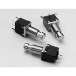 Switch Push Button ON ON DPDT Round Plunger 5A 250VAC PC Pins Panel Mount/Through Hole