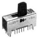 4P4T Slide Switch, 125VAC, 300mA, Through Hole, Vertical