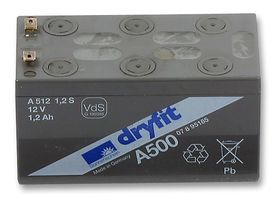 SONNENSCHEIN         A512/1.2S             Rechargeable Battery, Dryfit, Single Cell, Lead Acid, 1.2 Ah, 12 V, Quick Connect