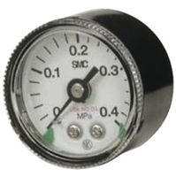 SMC G46-S10-01M Analogue Positive Pressure Gauge Back Entry 1Mpa, Connection Size R 1/8