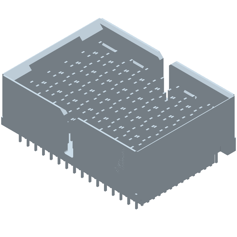 240 Pos Backplane Conn, 1.9mm Pitch, Press-Fit, 10Gbps, Gold/Tin/Matte