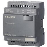 PLC, LOGO! Series, Modular, 8 Inputs, 4 Transistor Outputs, 24 Vdc, LCD Display
