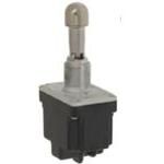 Switch Toggle (ON) OFF (ON) SPDT Round Lever Screw 15A 277VAC 250VDC 372.85VA Panel Mount with Threads Automotive