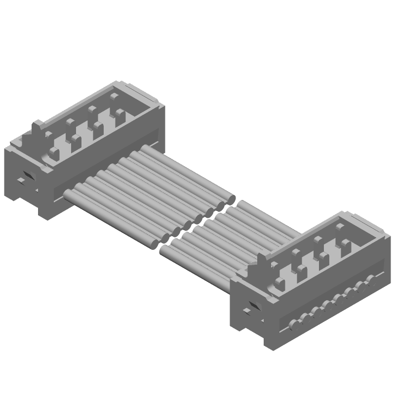 Cable Assembly 0.1m 28AWG 8 to 8 POS Wire to Board to Wire to Board M-M