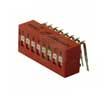 8-Pos SPST Slide DIP Switch, 0.15A, 30VDC, Right Angle TH