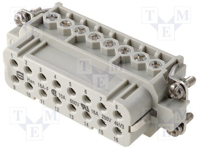 INSERT, FEMALE, HAN A, 16+E WAY, SCREW