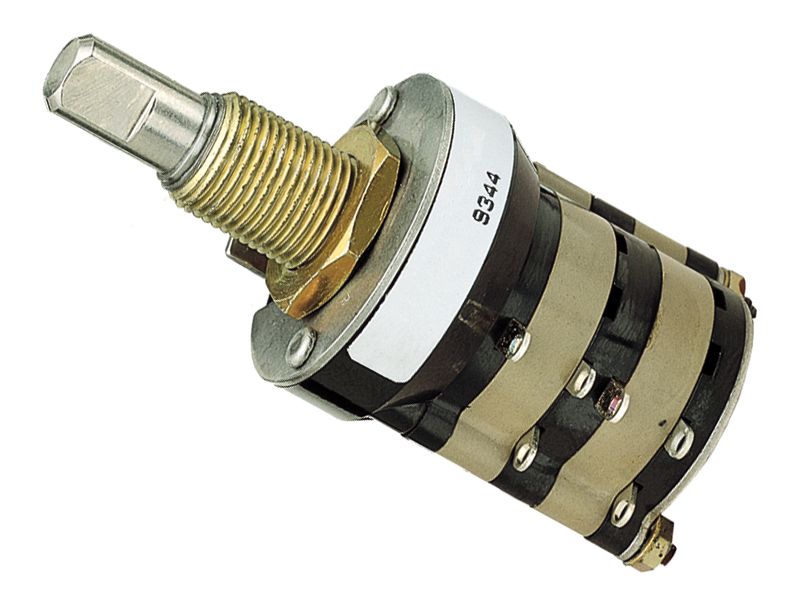 Rotary Switch SP3T 3-Pos 45° Index 1A 115VAC/28VDC Solder