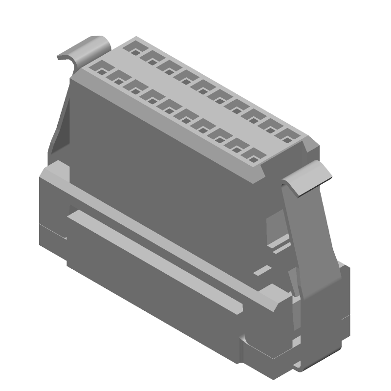 20 Pos Receptacle, 500mA, Gold/Tin Plated, Right Angle, 30V