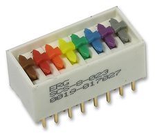 DIP Switch, SCS Series, SPDT, Through Hole, 1 A, 100 V ;RoHS Compliant: Yes