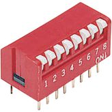 DIL switch THD   4 P, DP-04TV, Apem