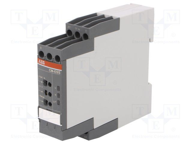 Voltage monitoring relay, single phase with 24-240V AC/DC control voltage, selectable sensitivity from 3-600V, and no trip delay