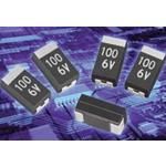 Cap Tant Solid 100uF 6.3V B CASE 20% (3.4 X 2.8 X 1.1mm) Inward L SMD 1.3 Ohm 125°C T/R