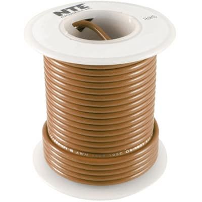 NTE ELECTRONICS         WH18-01-25             HOOK UP WIRE, 25FT, 18AWG, COPPER, BROWN