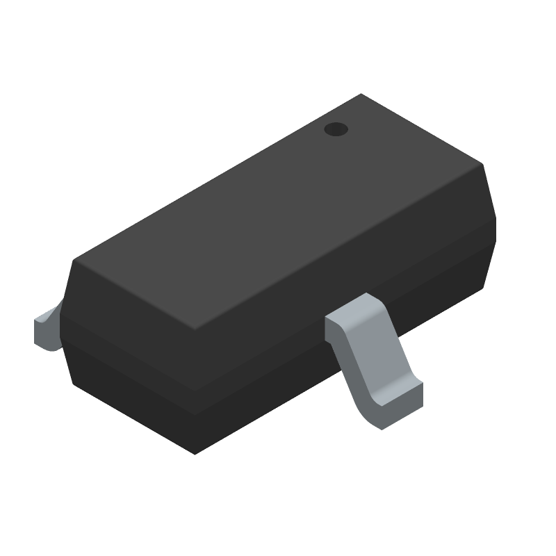 Small Signal Bipolar Transistor, 0.1A I(C), 65V V(BR)CEO, 1-Element, PNP, Silicon, SOT-23, 3 PIN