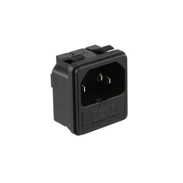 3-Pos 2P Card Edge Connector, 10A 250VAC, Snap-in, Fuse