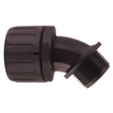 Conduit fitting Rated width=54 black 45° angeled - 166-23405, HG-54-45-M50 BK, HellermannTyton