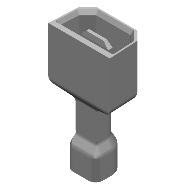 Quick Disconnect Terminal, Brass, Tin, 18-22AWG, Red, Straight