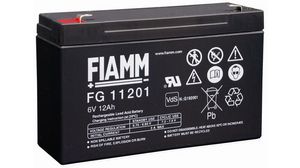 Lead-acid battery 6 V 12 Ah, FG11201, Fiamm