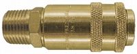 PCL Steel Pneumatic Quick Connect Coupling, R 3/8 Male, Threaded
