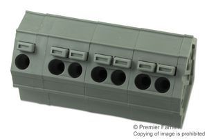Conn Spring Terminal Block 4 POS 10mm Solder Turret Thru-Hole 10A/Contact Eurostyle™