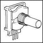 100kR Linear Potentiometer, 1/2W, Plastic, 350V