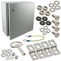 Steel Enclosure Box Grey IP66/IP65 15.75" H x 15.75" W