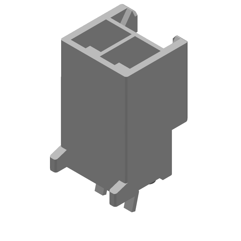 2 Pos Male Pin Power Connector, Wire-to-Board, 14A, 300V, Tin