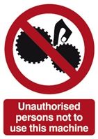 PP Rigid Plastic Keep Out Prohibition Sign,Unauthorised Persons Not To Use-Text, English, 148 x 210mm