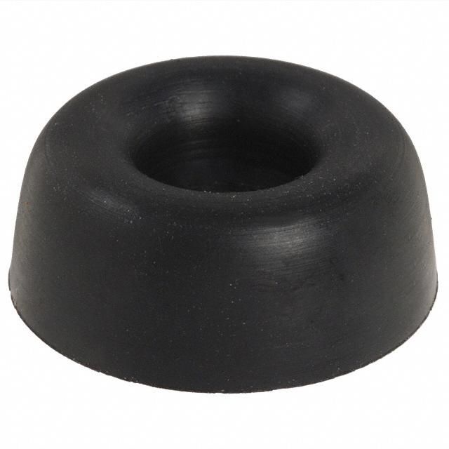 Bumpers and Leveling Elements Bumper Black Rubber Recessed 4.7mm 23.8mm