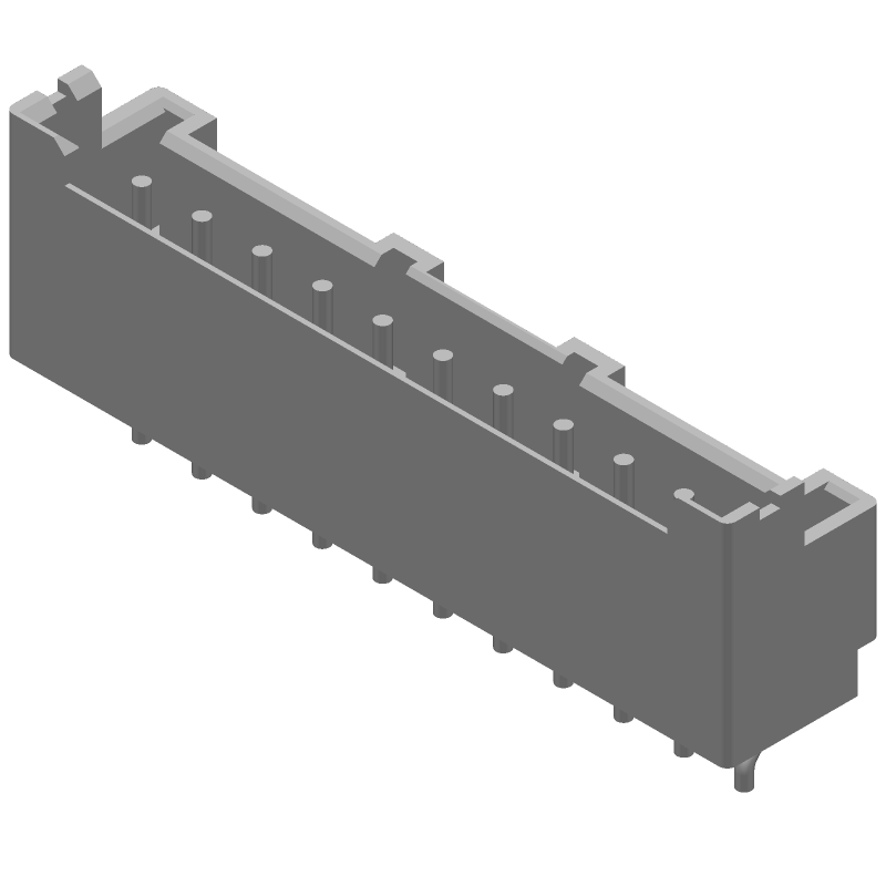 11 Pos 2.5mm Power Connector, 4.2A, Tin, Straight, Thru-Hole