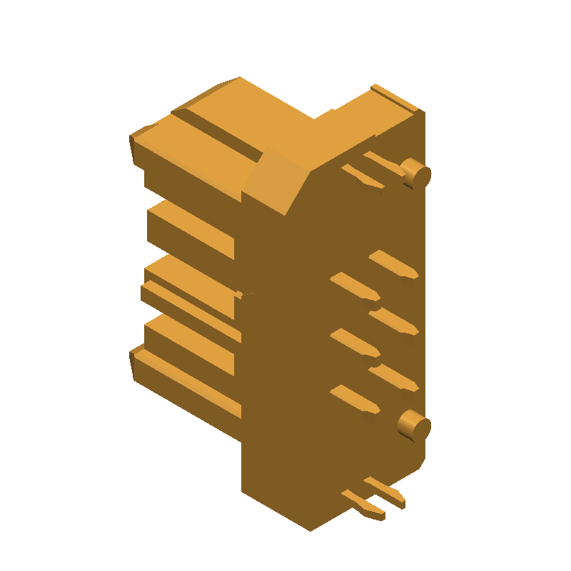 3 Pos Rectangular Power Connector, 3.81mm Pitch, 10A, 250V, Gold