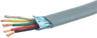 MULTICOMP   SPC19819-SL   SHIELDED MULTICONDUCTOR CABLE, 6 CONDUCTOR, 24AWG, 100FT, 150V