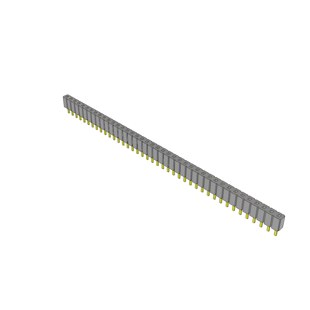 Conn Socket Strip SKT 40 POS 2.54mm Solder ST Thru-Hole Bulk
