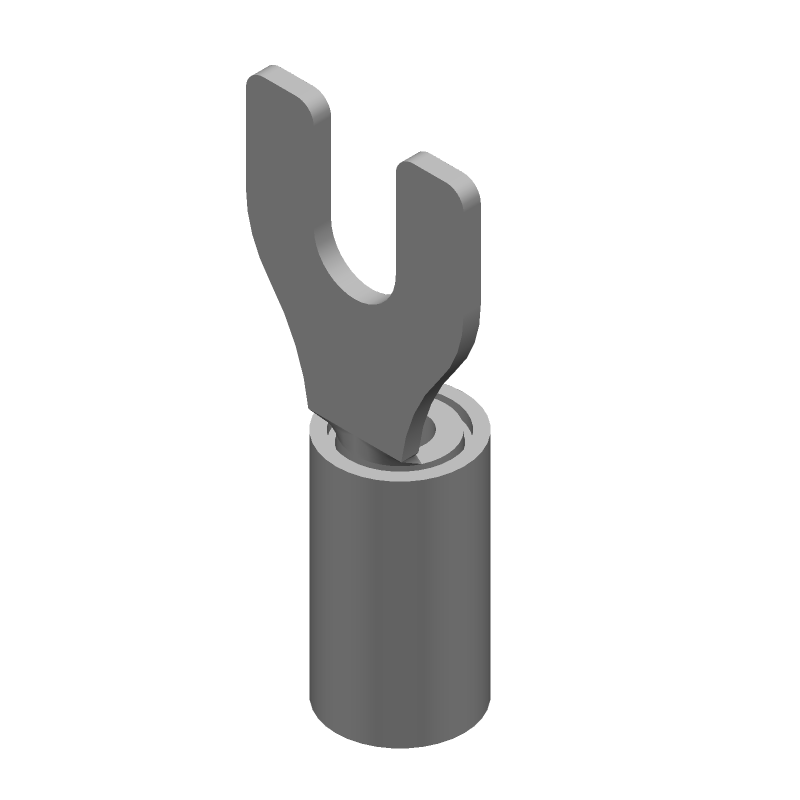 Female Spade Terminal, 14-16AWG, Copper/Tin, Blue, 300V