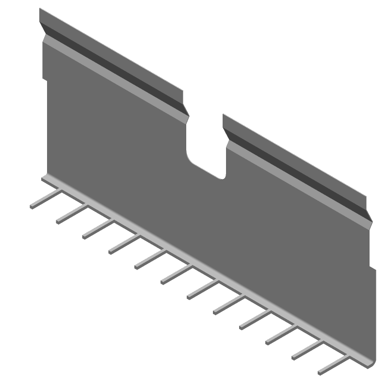 Connector Accessories 2mm Hard Metric Ground Return Shield Receptacle Phosphor Bronze Nickel Finish