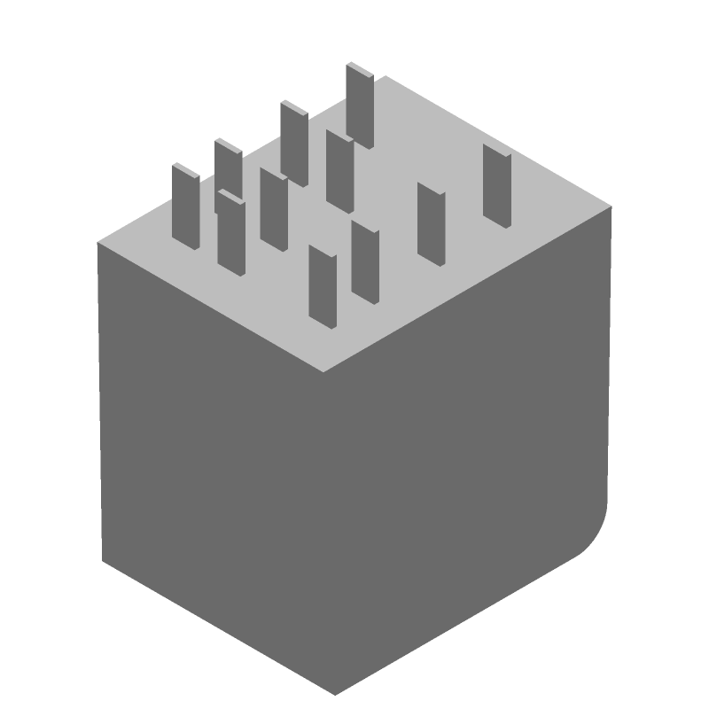 24V 800mW Electromechanical Relay 4PDT Socket Mount 240V 6A