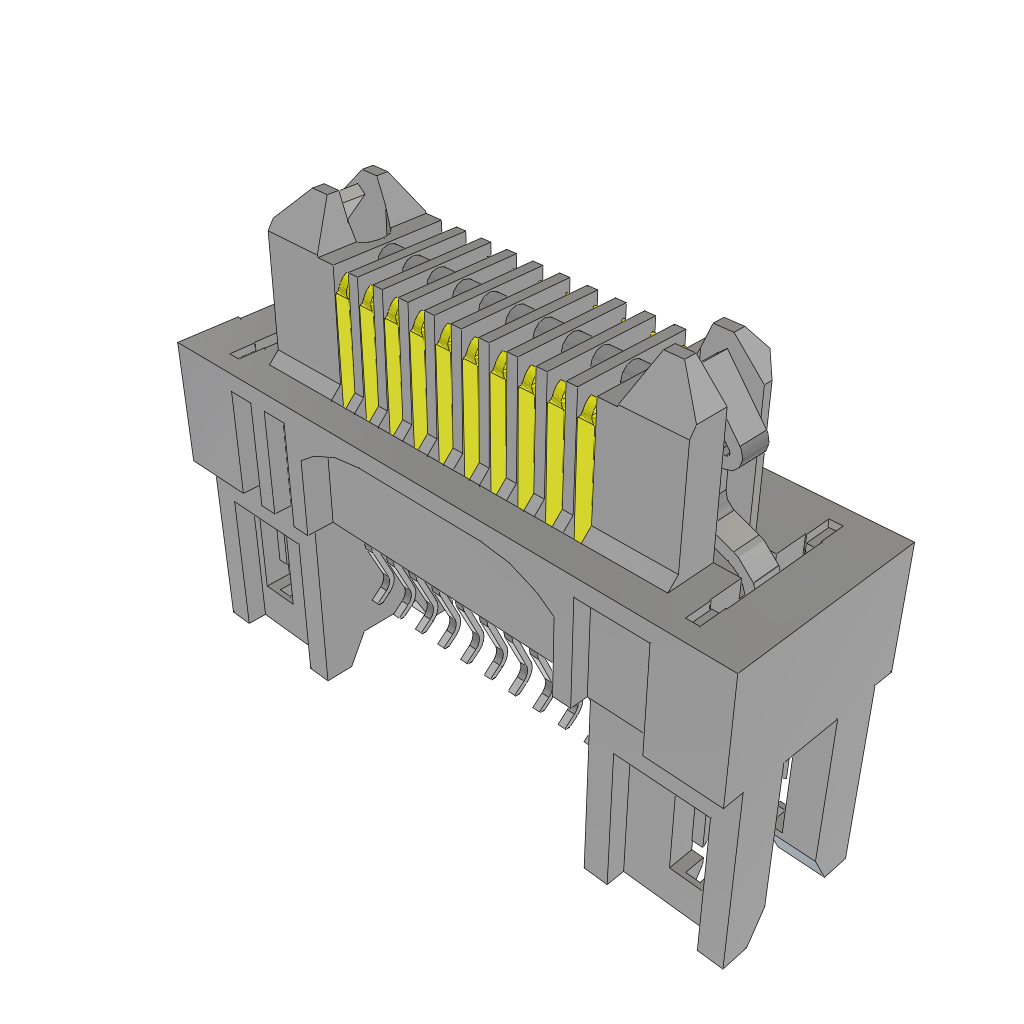 20-Contact HDR Micro High Speed Terminal Strip, 2 Rows, Edge Mount