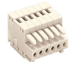 8 Pos 2.5mm ST Cable Mount Terminal Block, 6A, 250V