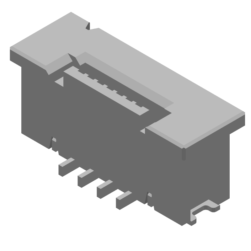 FPC Connector, 7 Pos, 0.5mm Pitch, SMT, Straight