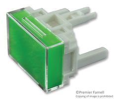 CAP PUSHBUTTON RECT CLEAR/GREEN