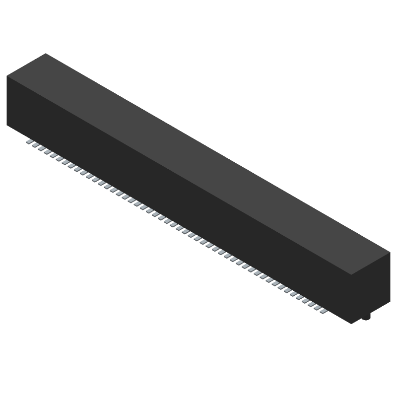 100 Pos 2 Row 0.635mm Gold Socket Header, SMT